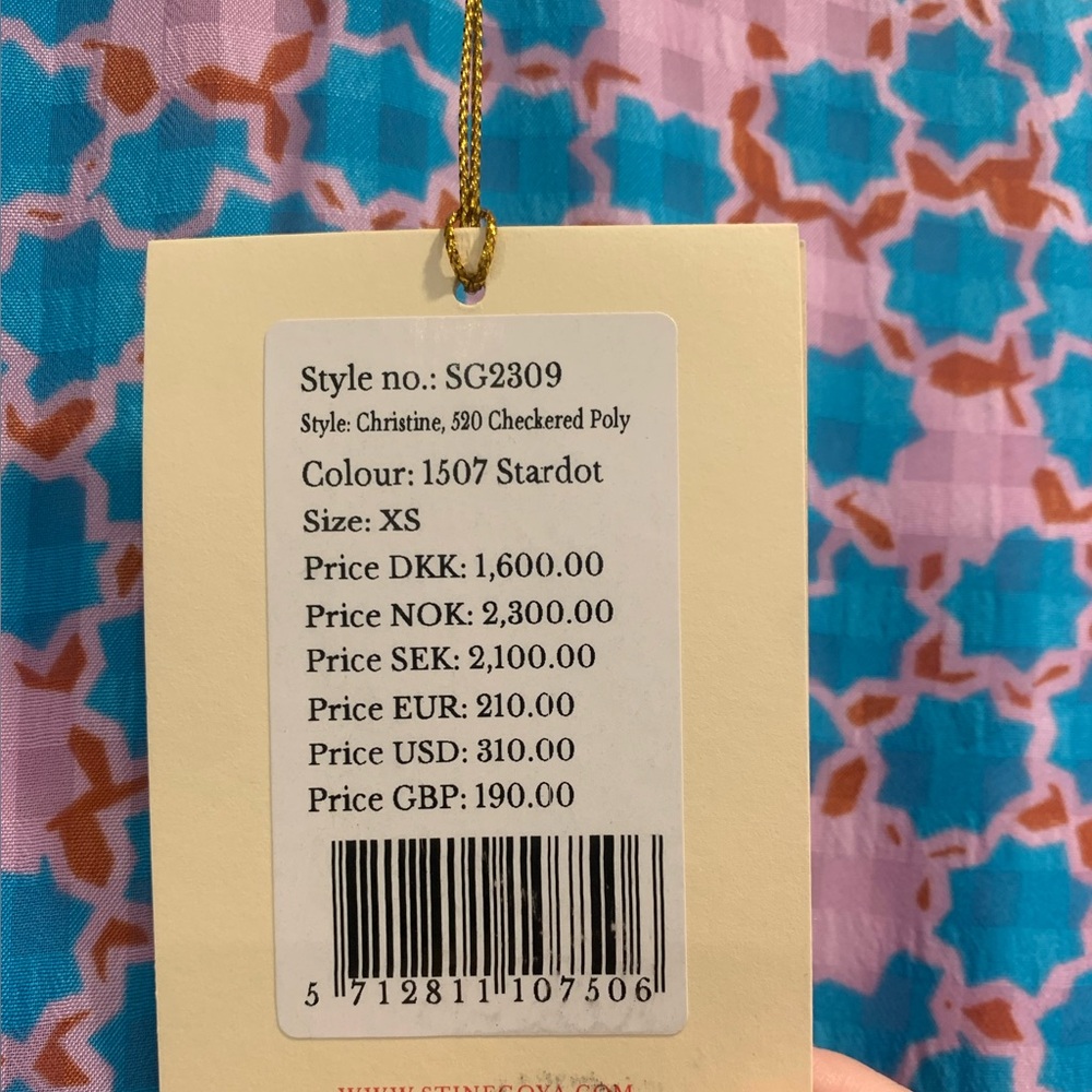 NWT STINE GOYA Christie checkered dress open back weeding guest brunch size XS - Picture 9 of 12